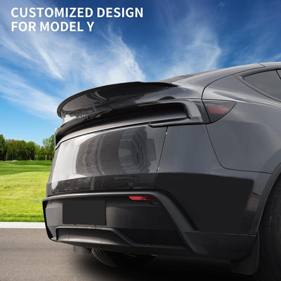 Alerón trasero Tesla Y 2025-2026 fibra carbono mate