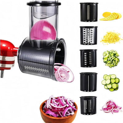 Accesorio triturador y rebanador acero inox comp Kitchenaid