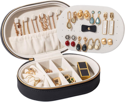Caja organizadora joyas viaje para mujeres y niñas negro