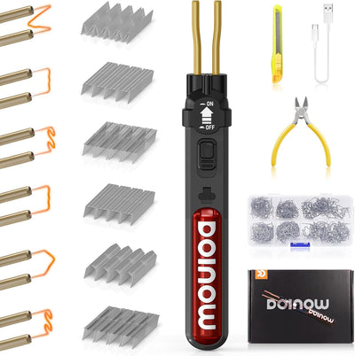 Kit soldador plástico inalámbrico 300 grapas USB-C