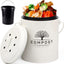 Contenedor compost 1.3gal con tapa filtro carbono crema
