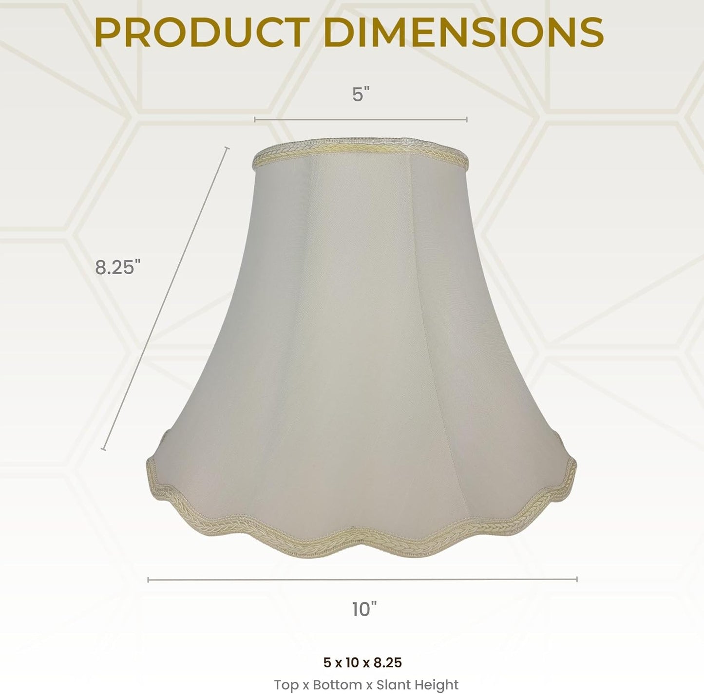 Lámpara techo diseño campana calada 5x10x8.25pulg