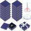17 Cajas Regalo Cartón Diamante Azul 2.95x2.95x1.2pulg