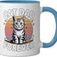 Taza Cerámica Cat Dad Forever Azul/Blanco