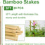 Estacas bambú 36" pack 25 para tomates y flores