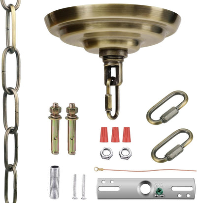Kit toldo luz 5-5/16pulg cadena 6ft placa repuesto candelabro