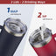 Taza café acero inox doble pared 25oz con 2 tapas sin BPA
