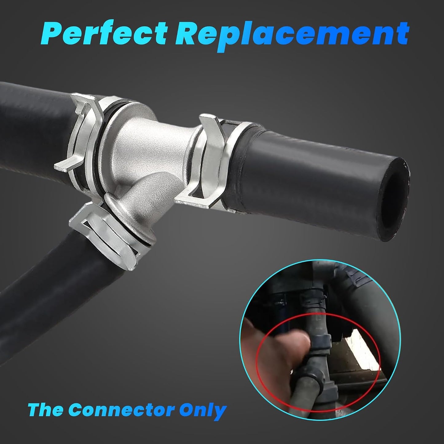 Manguera refrigerante aluminio conector Y comp Chevy