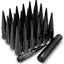 Set 25 tuercas M12x1.25 estriadas color negro
