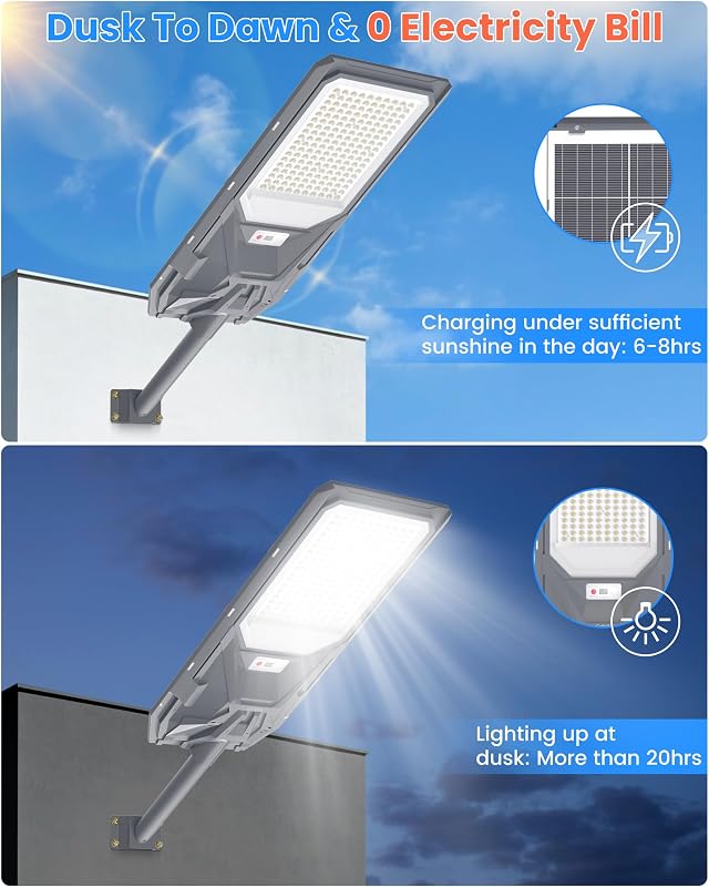 Luz solar calle IP67 sensor movimiento jardín