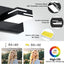 Lámpara LED baño 3 luces negro mate giratorios