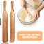 Spurtle madera teca para masa madre hornear cocinar