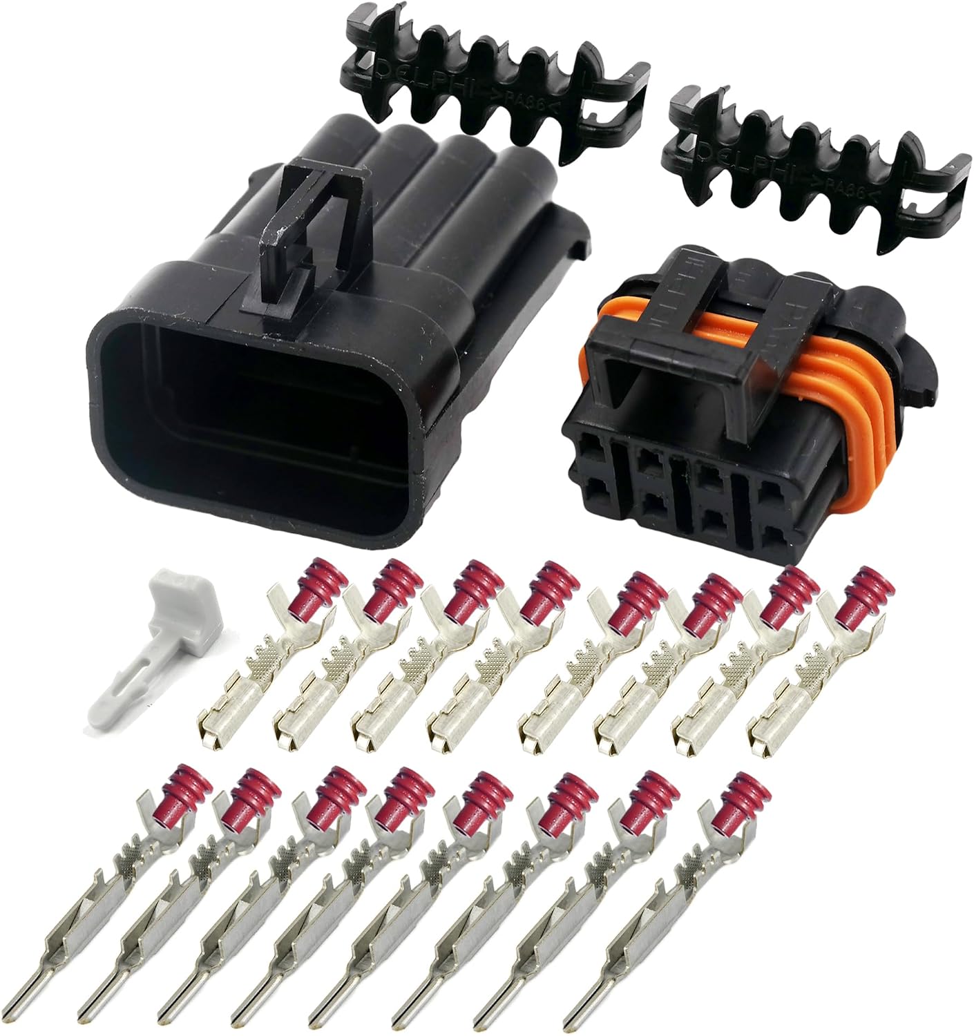 Conector 8 vías 16V 14A 18 AWG sellado