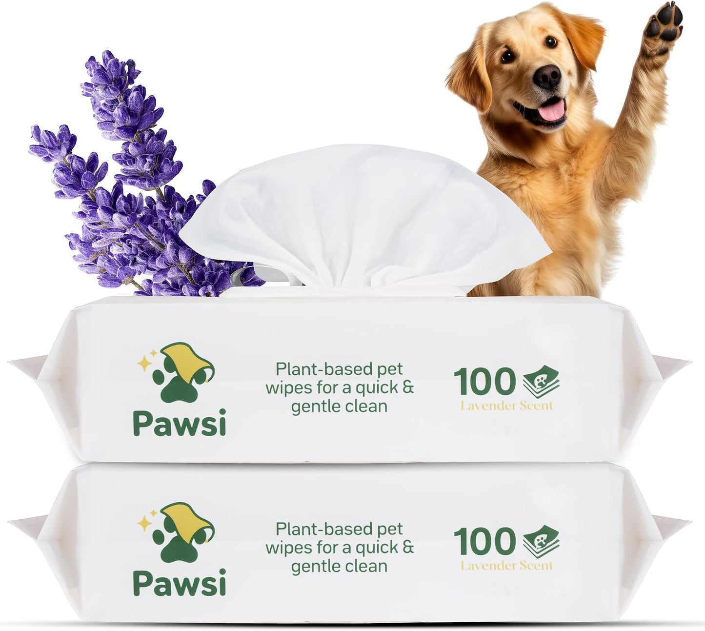 Toallitas hipoalergénicas para mascotas aroma lavanda 200 uds
