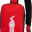 Bolso bandolera impermeable multiusos con cremallera rojo