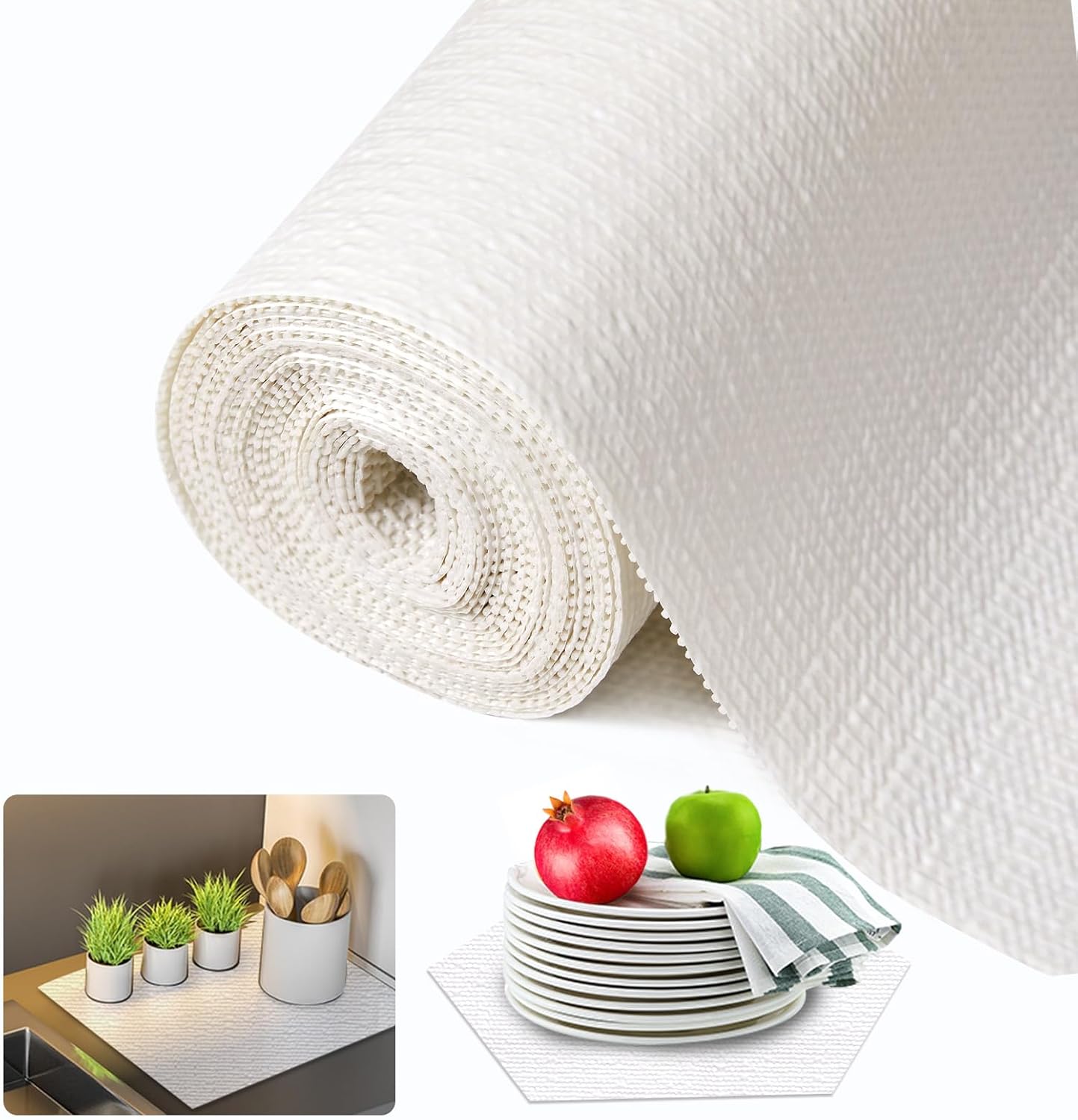 Revestimiento estante antiderrap 18" x 20pies blanco