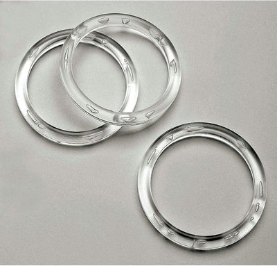 Anillos bufanda plástico 2.5pulg transparente 100uds