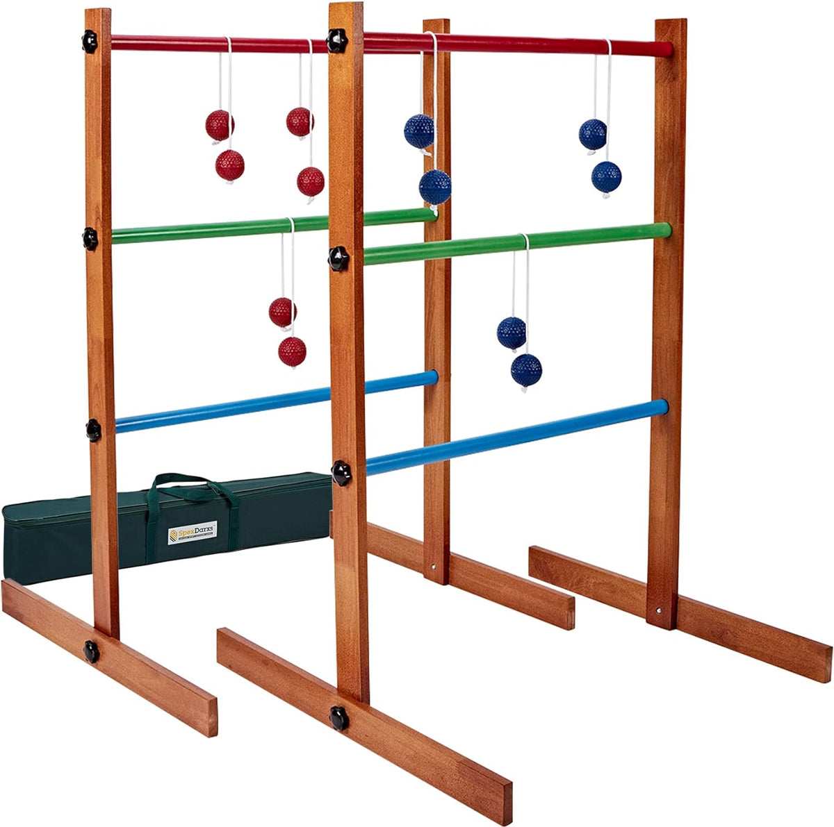 Set escalera golf madera 6 bolas bolsa transporte