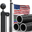 Mástil bandera 25ft aluminio aeroespacial negro 11 kit