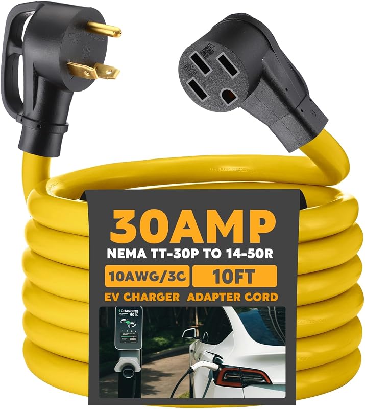 Cable adaptador EV 10 ft NEMA TT-30P a 14-50R 30A-50A