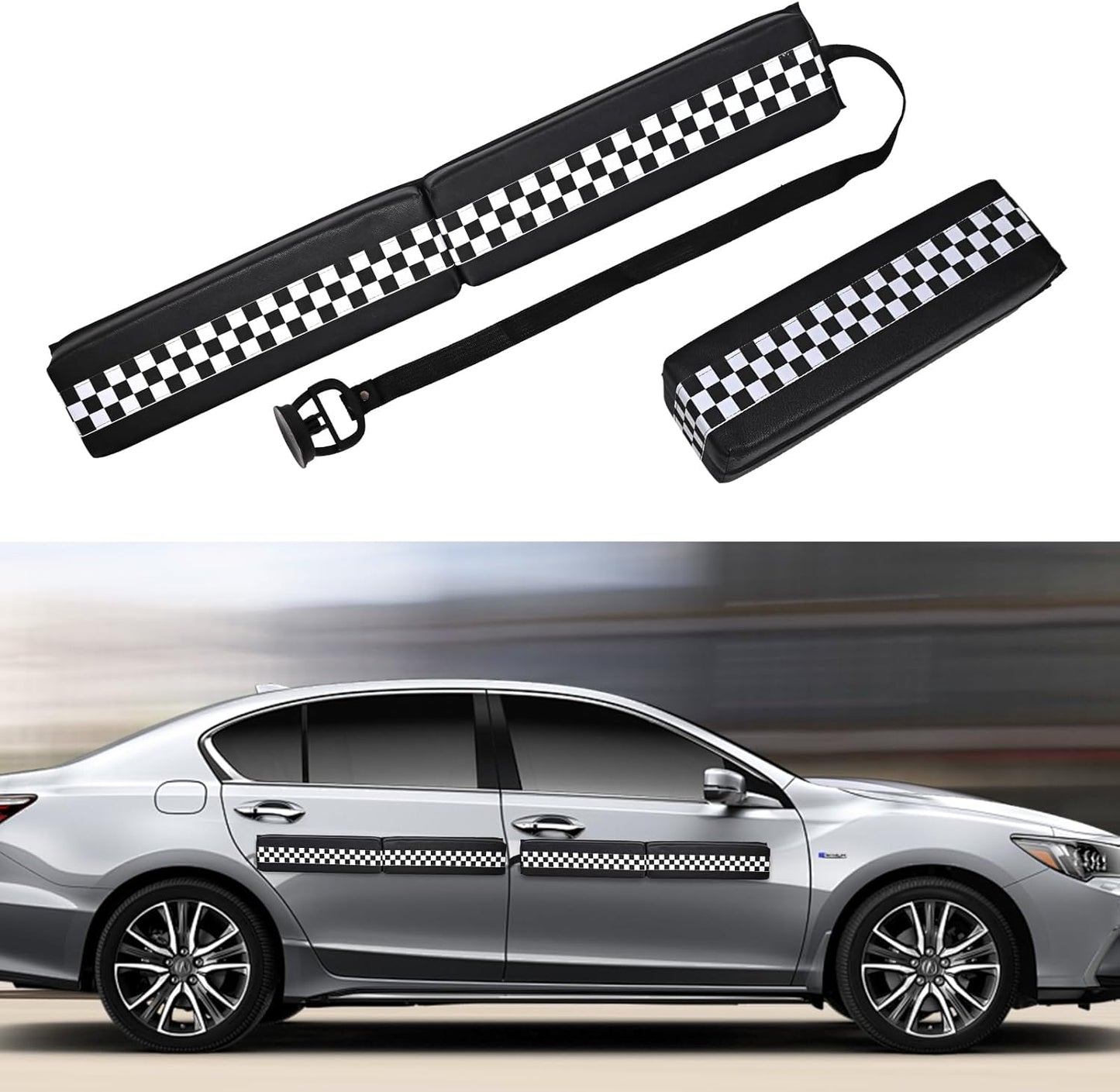 Protector magnético puerta coche cuero PU suave