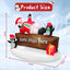 Muñeco nieve inflable con pingüinos 6ft letrero Santa