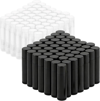 100 Tubos Vacíos Balsamo Labial Redondos con Tapas 0.18oz Sin BPA