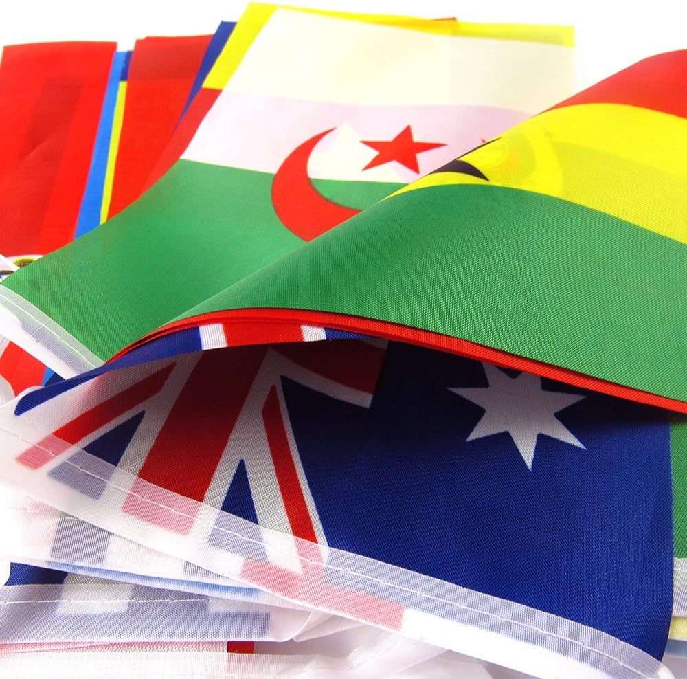 Bandera cuerda 100 países 82ft decoración eventos