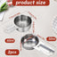 2 cucharas medidoras de 1/4 y 1/8 taza acero inoxidable para café, harina, alimento para perros