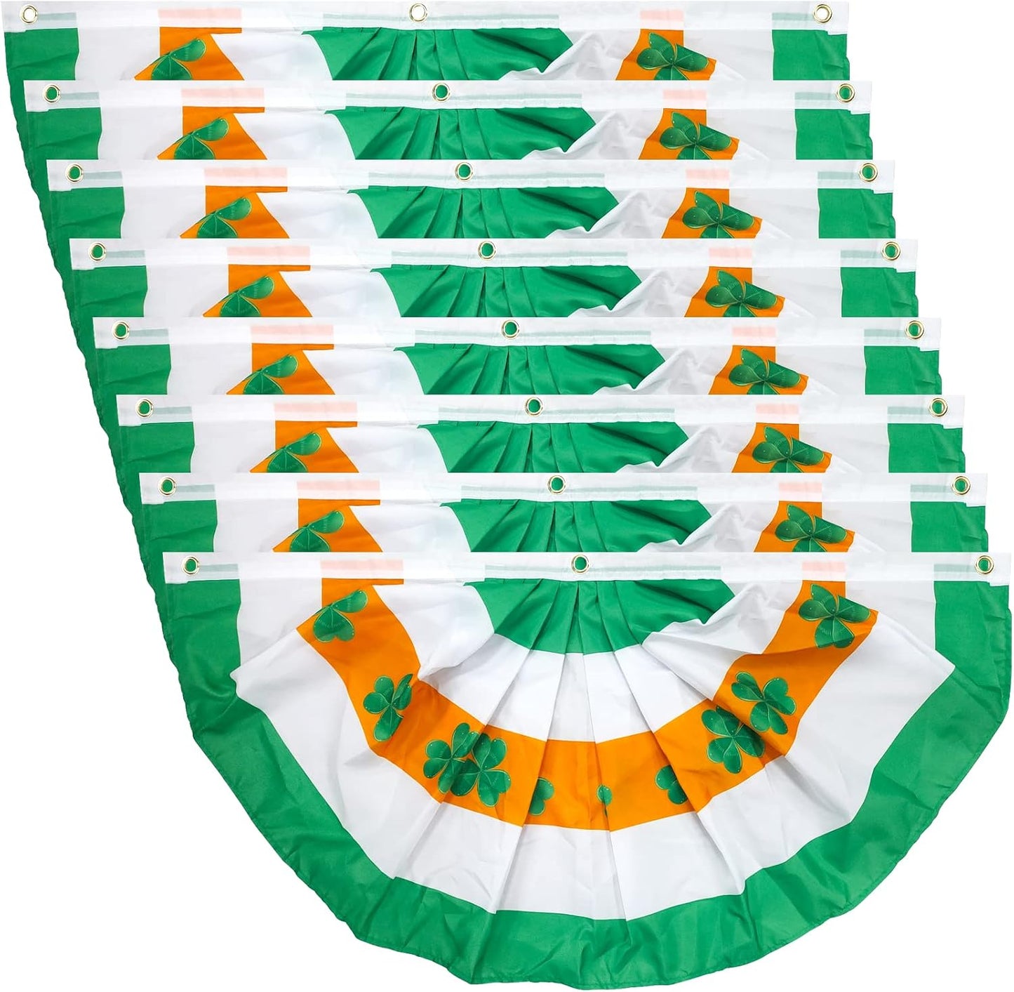 8 Banderas San Patricio 3x1.5ft Plisadas Irlandesas