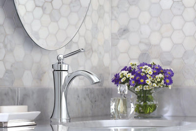 Grifo baño arco alto una manija kit drenaje bronce