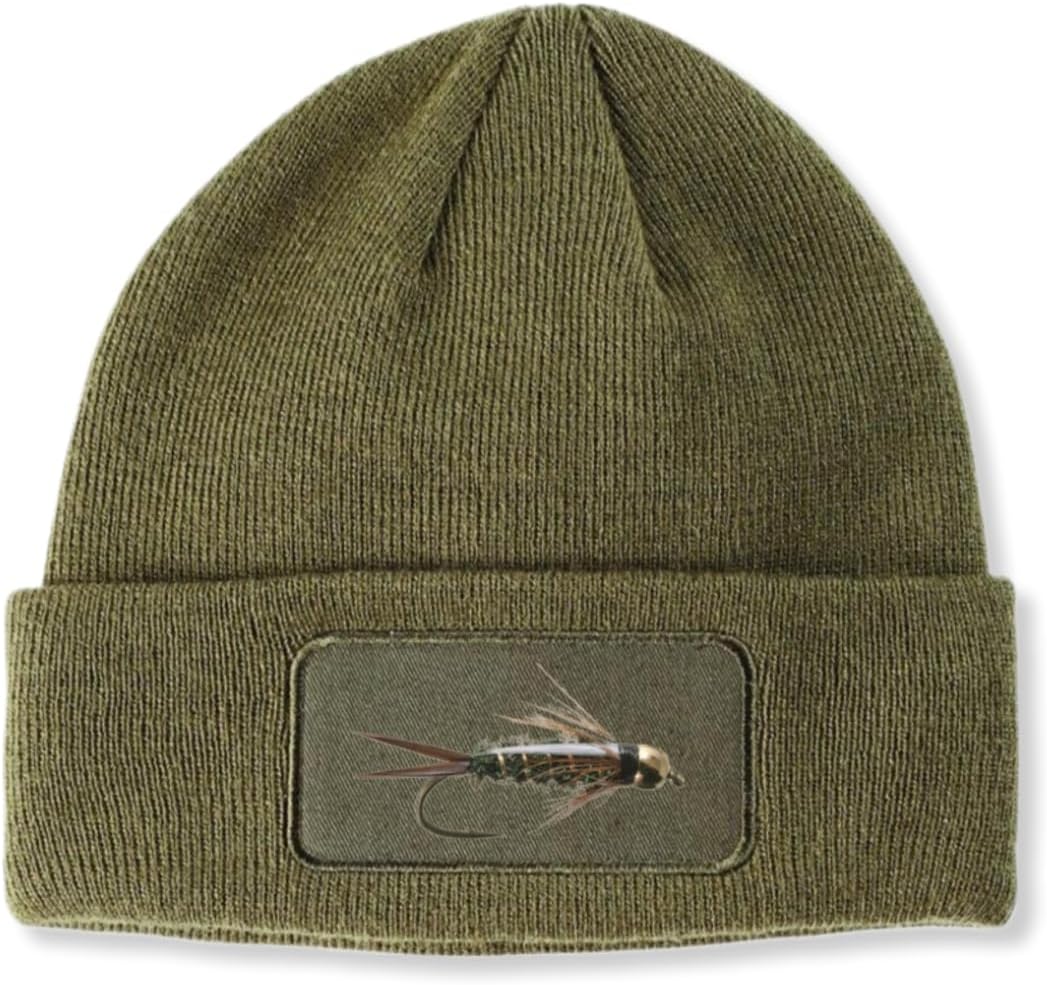 Gorro trucha invierno con parche pesca mosca pato aves