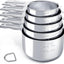Set 5 Tazas Medidoras Acero Inox para Cocina