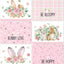 6 Pzas Manteles Plástico Conejo Rosa Mesa Interior Exterior