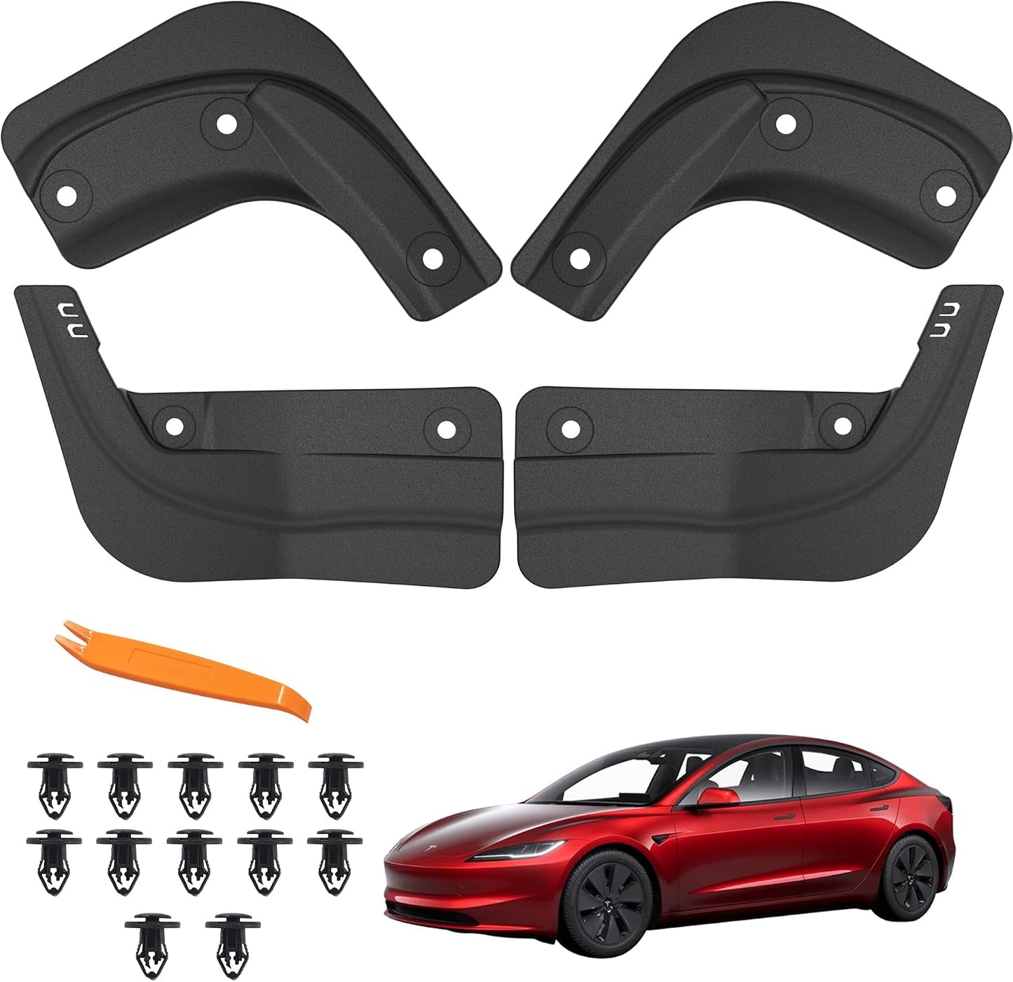 Aletas barro modelo 3 comp Tesla 2024 proteccion neumaticos