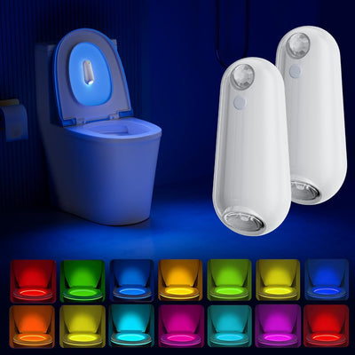 2 Luces Nocturnas Led Adhesivas Sensor Movimiento Recargable