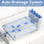 Estante platos azul cocina con soporte utensilios