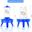 Comedero y bebedero pollitos 0.4gal cuchara 3 alturas azul