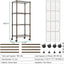 Estante alambre acero 1000lb 4 estantes 11.8pulg marrón