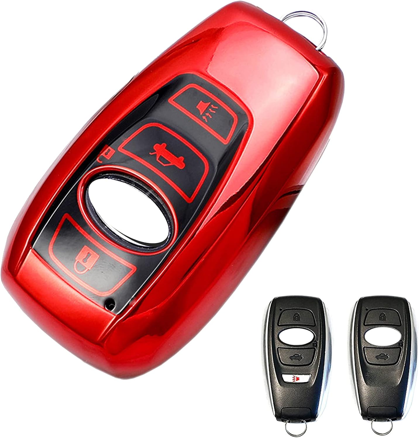 Funda llavero TPU Subaru Legacy Forester rojo