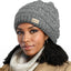Gorro punto mujer forro polar grueso invierno