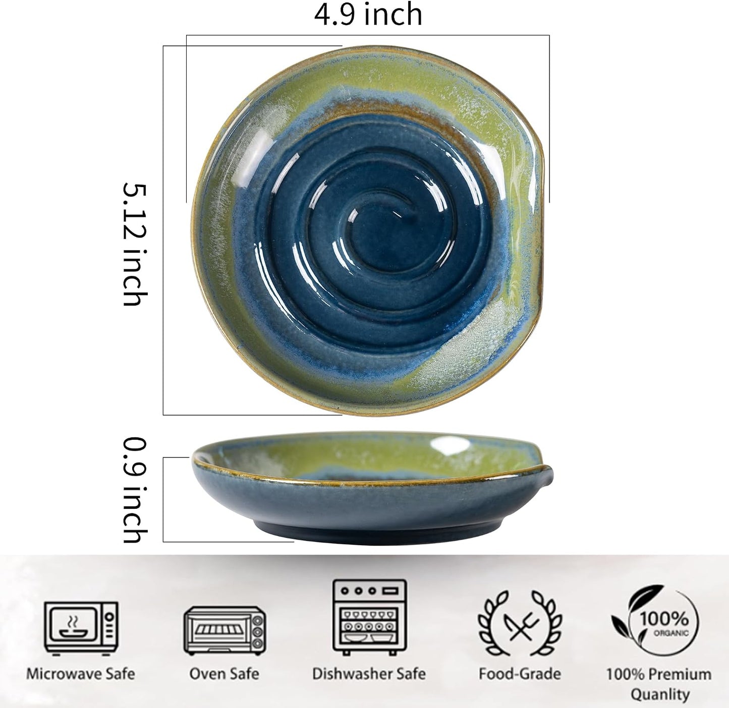Soporte utensilios cocina estilo granja 5pulg cerámica