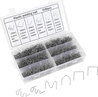 1500 Grapas Plástico 0.024-0.031pulg Acero Inox Reparación