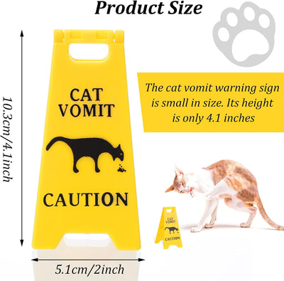 2 Letreros Vómito Gato Decoración Escritorio Divertida