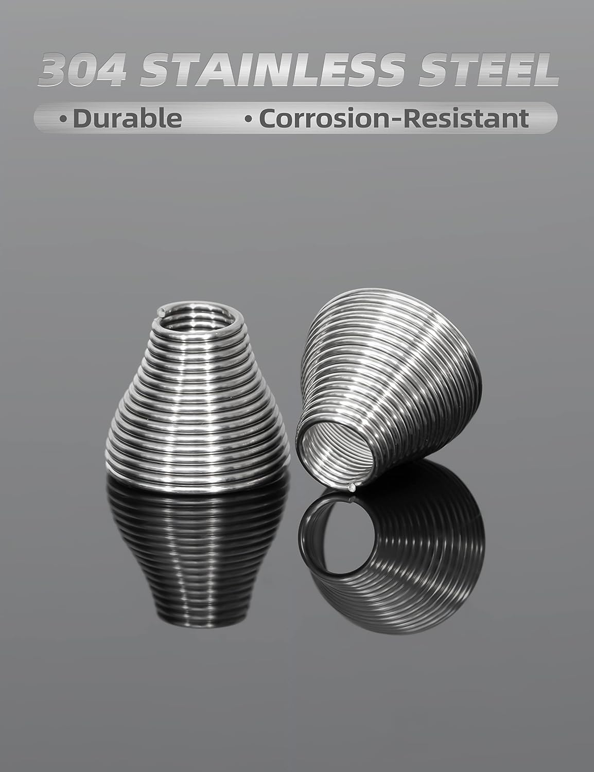 Muelle cebo acero inox 25 pzas para pesca salada