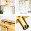 Lámpara baño 3 luces sobre espejo oro cepillado moderna