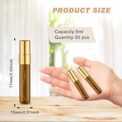 30 Botellas Vidrio con Atomizador Perfume Viaje 0.2oz