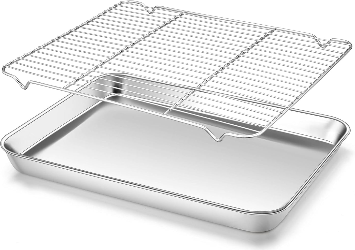 Bandeja hornear acero inox 16x12pulg con rejilla