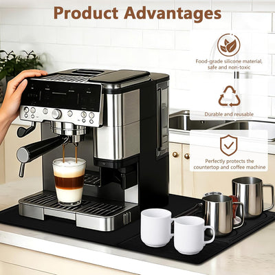 Alfombrilla de silicona para cafetera Ninja Luxe Espresso con borde convexo