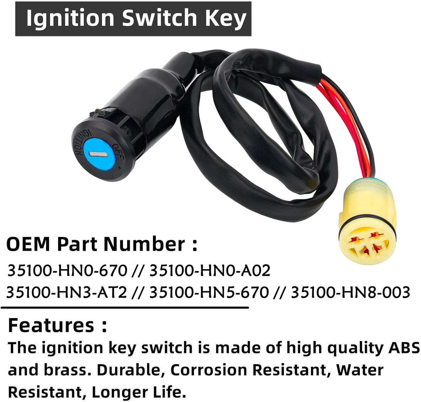 Interruptor encendido Honda Rancher 350-500 Rubicon 500
